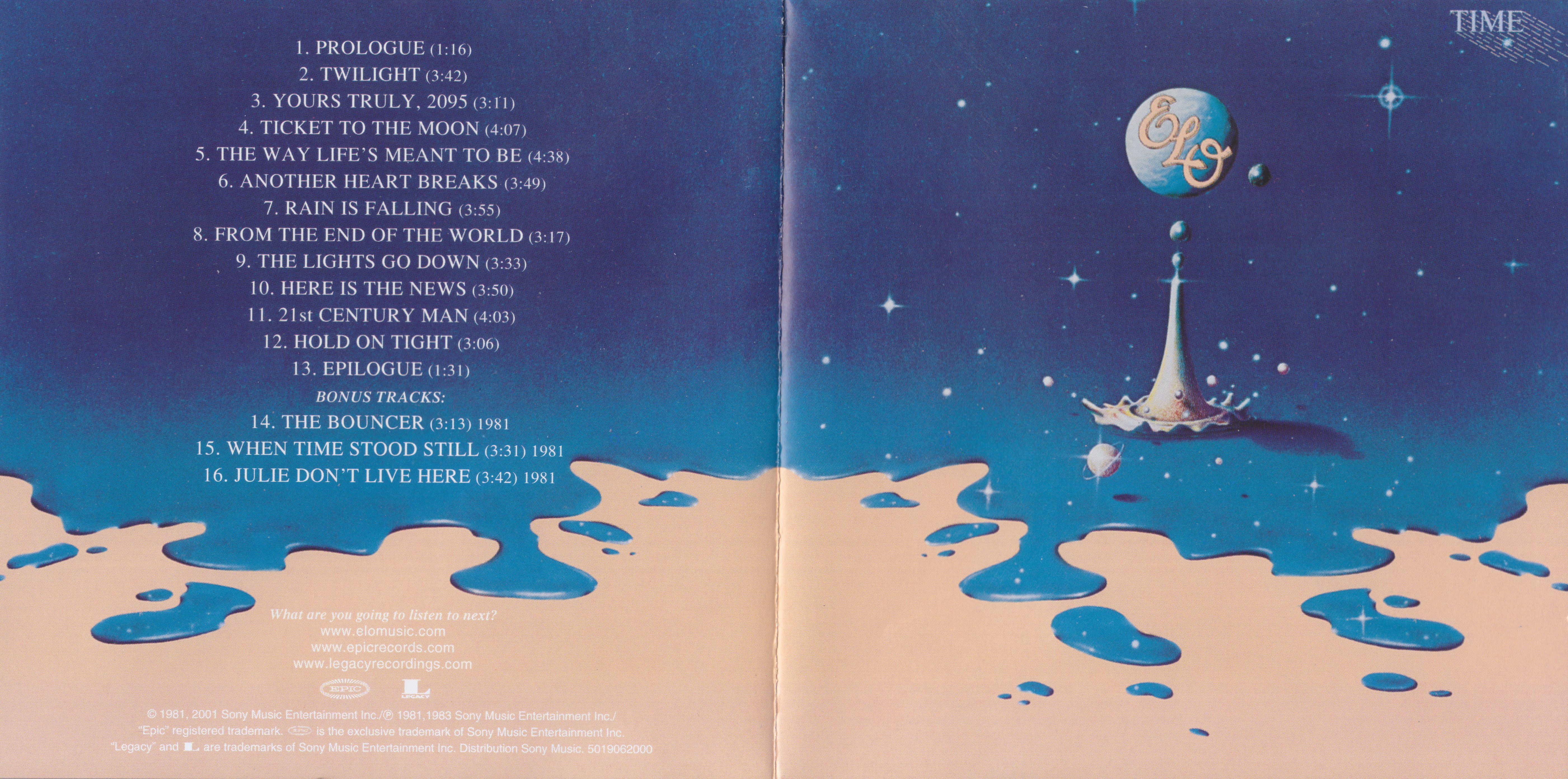 Electric Light Orchestra  Time : Front + Inlay  aus2